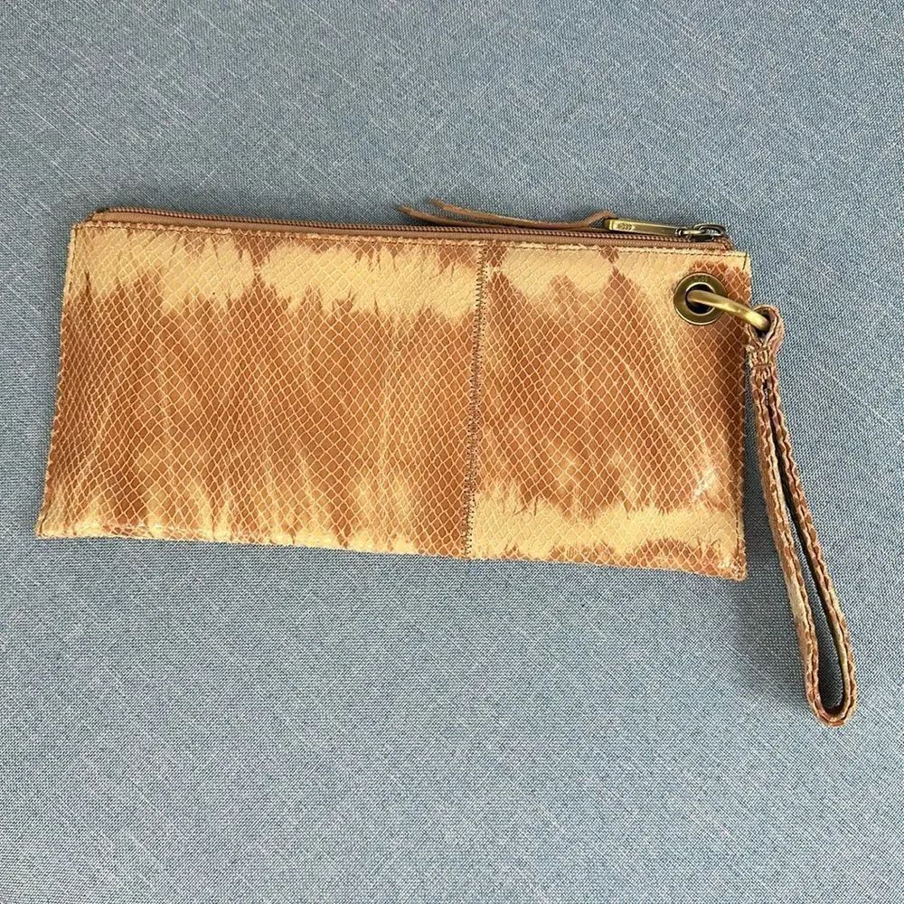 HOBO Desert Tie Dye Leather Card Holder Wristlet Wallet NWOT